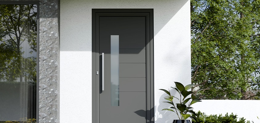 Porte sur une façade de maison