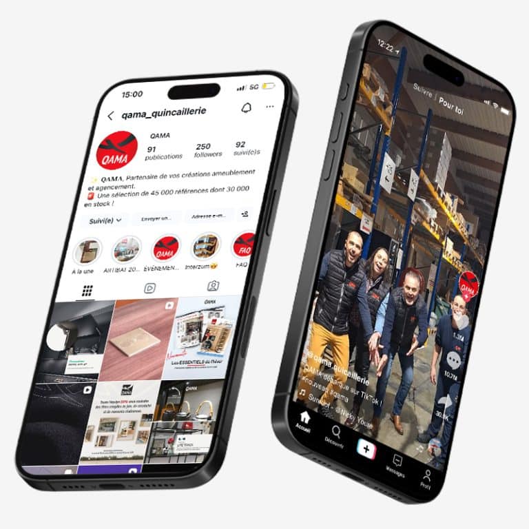 Téléphones sur les TikTok et Instagram de Qama Quincaillerie
