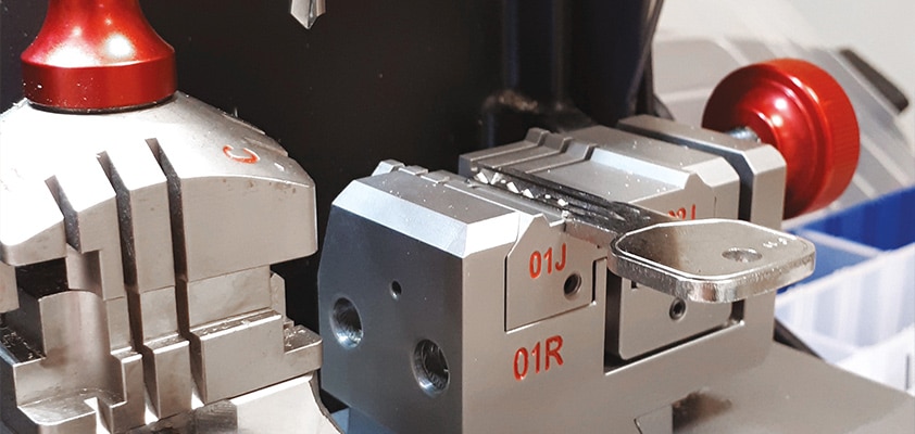 Clé en cours de reproduction dans une machine